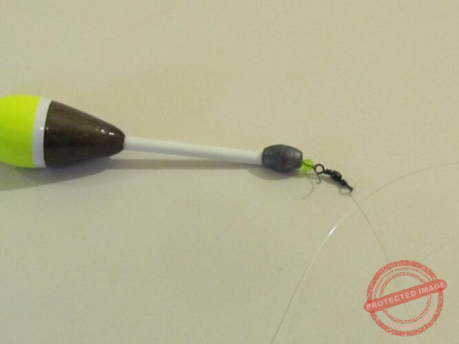 The bead, weight, and swivel blow the float