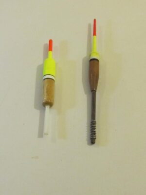 Slip and fixed floats used in fishing