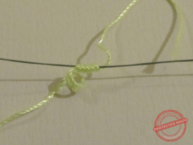 how the stop looks when tied